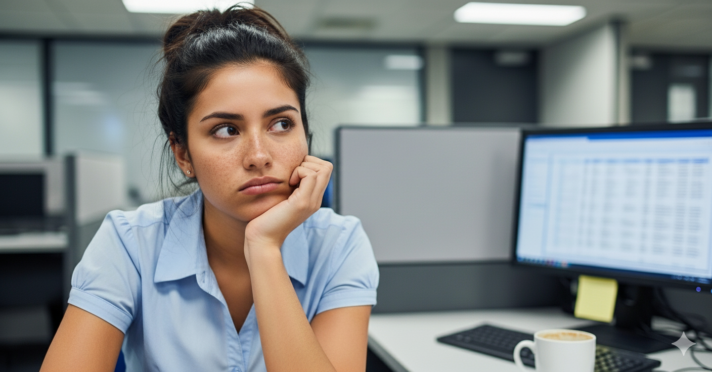 an employee on the verge of burnout